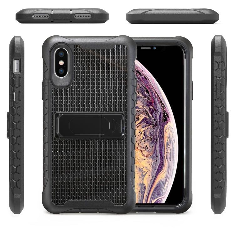 For iPhone SE 2020 & 8 & 7 Football Pattern Silicone Case with Holder