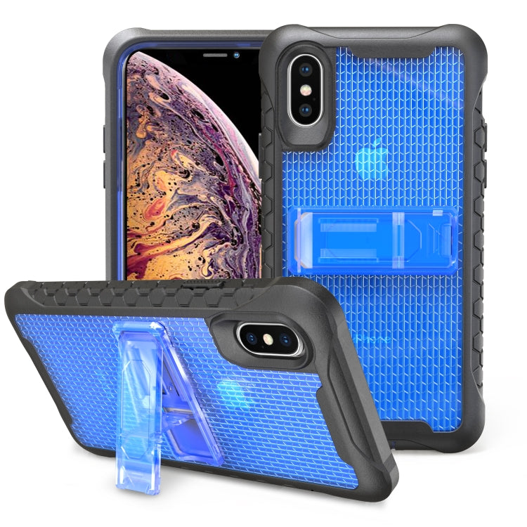 For iPhone XR Football Pattern Silicone Case with Holder