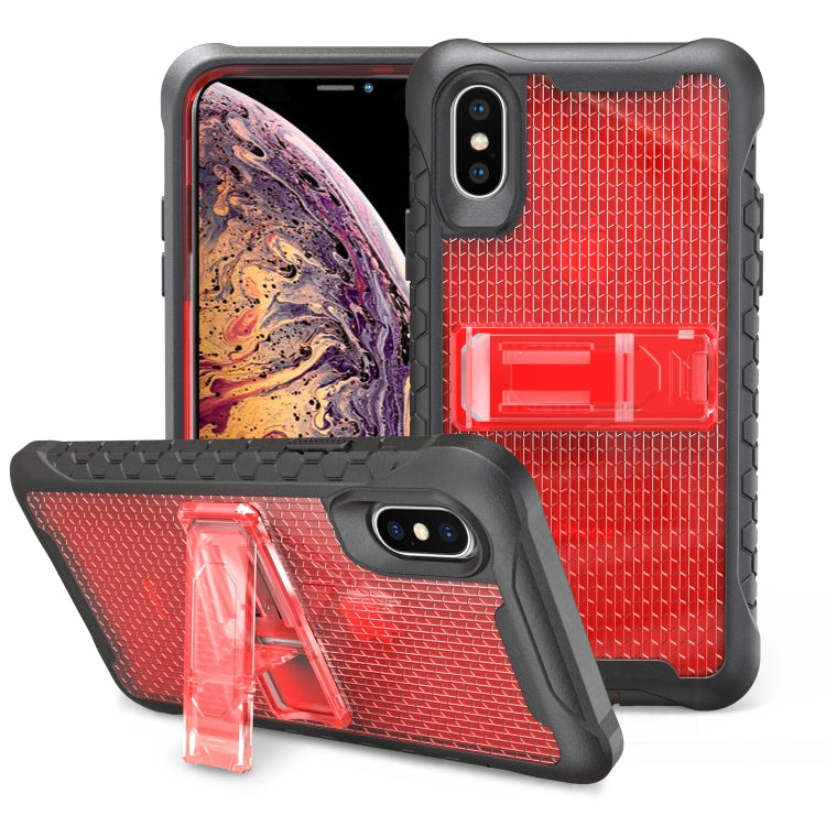 For iPhone XR Football Pattern Silicone Case with Holder