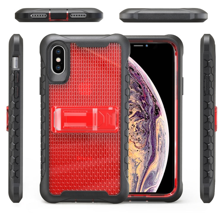 For iPhone XR Football Pattern Silicone Case with Holder