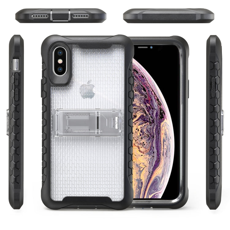For iPhone X & XS Football Pattern Silicone Case with Holder