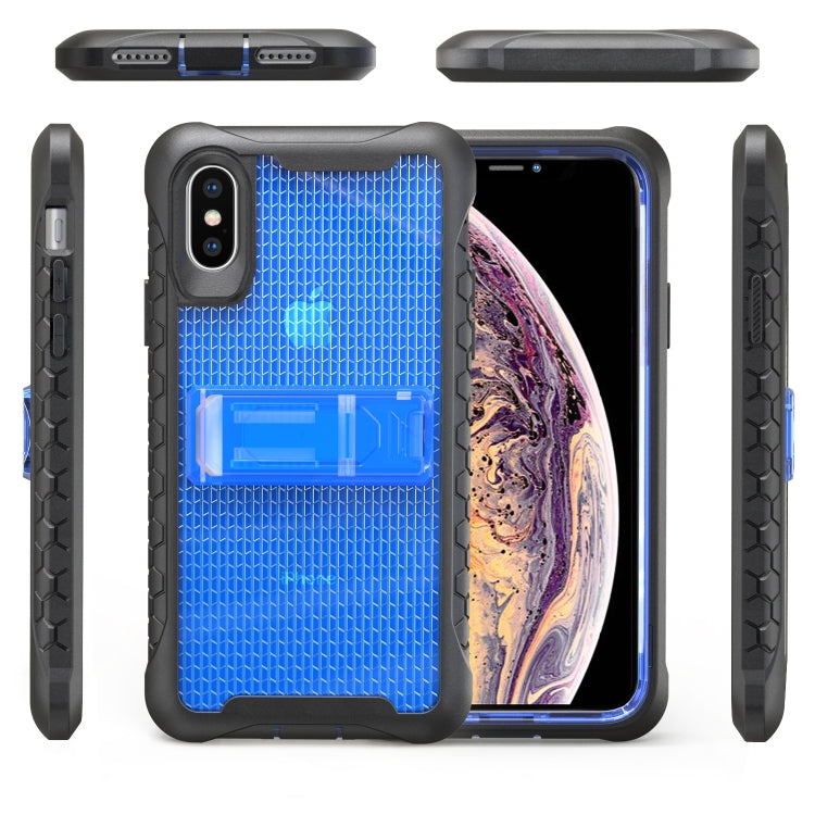 For iPhone X & XS Football Pattern Silicone Case with Holder