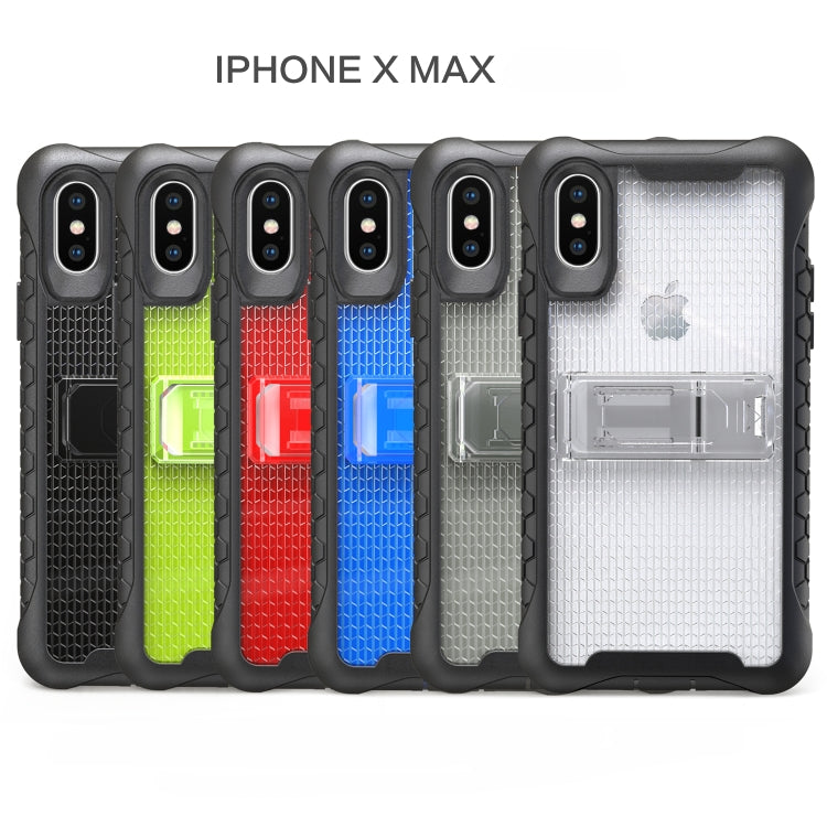 For iPhone XS Max Football Pattern Silicone Case with Holder