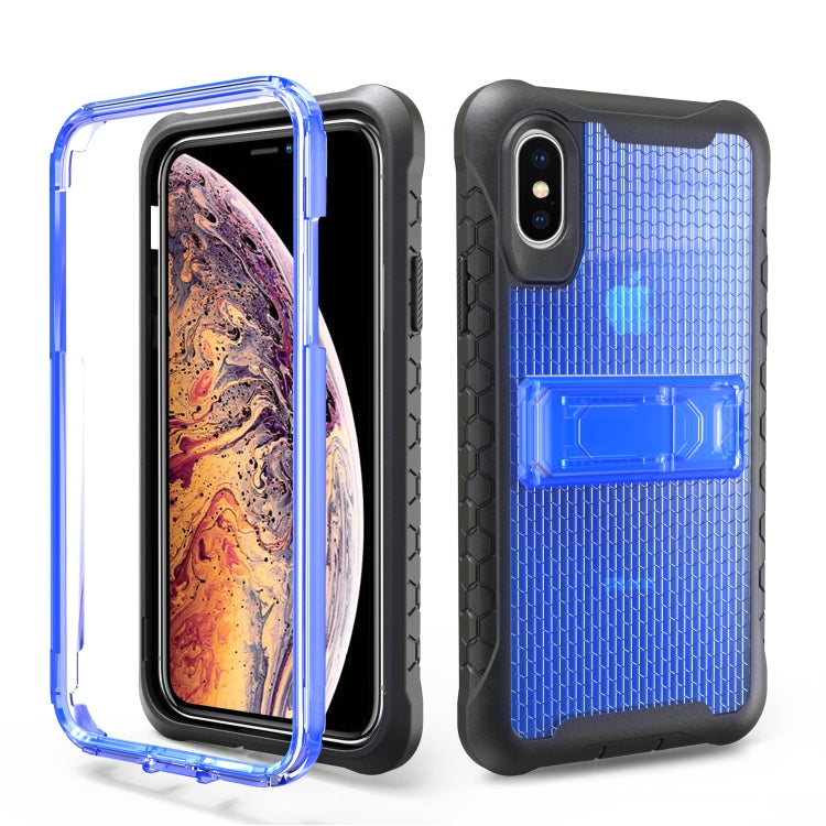 Football Pattern Silicone Case with Holder for Galaxy S9 Plus