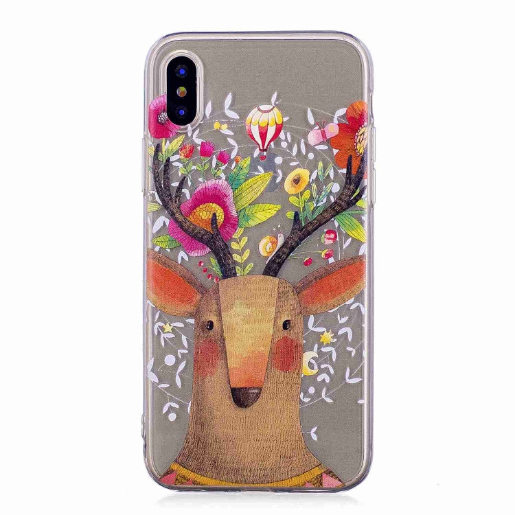 For iPhone X / XS Painted TPU Protective Case