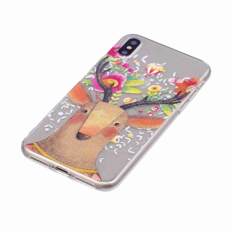 For iPhone X / XS Painted TPU Protective Case