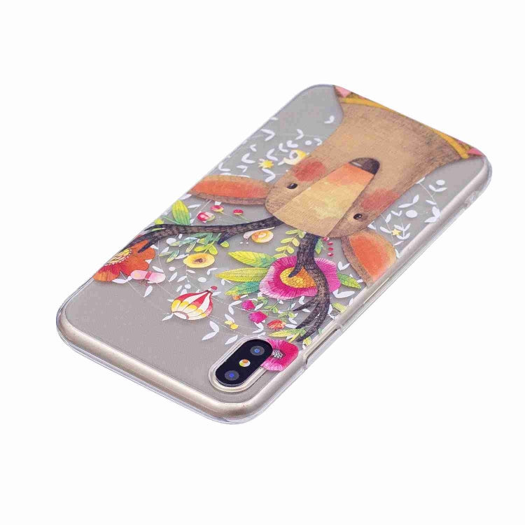 For iPhone X / XS Painted TPU Protective Case