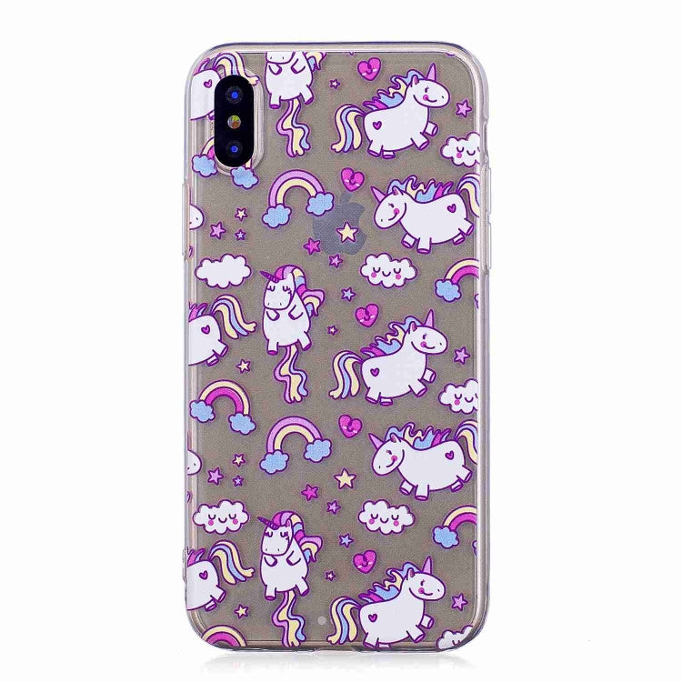 For iPhone X / XS Painted TPU Protective Case