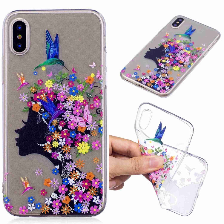 For iPhone X / XS Painted TPU Protective Case