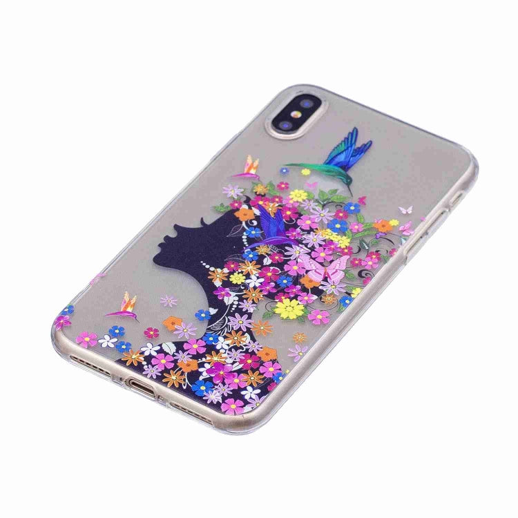For iPhone X / XS Painted TPU Protective Case