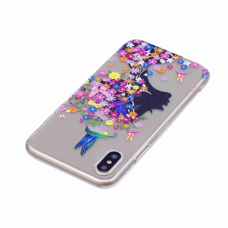 For iPhone X / XS Painted TPU Protective Case