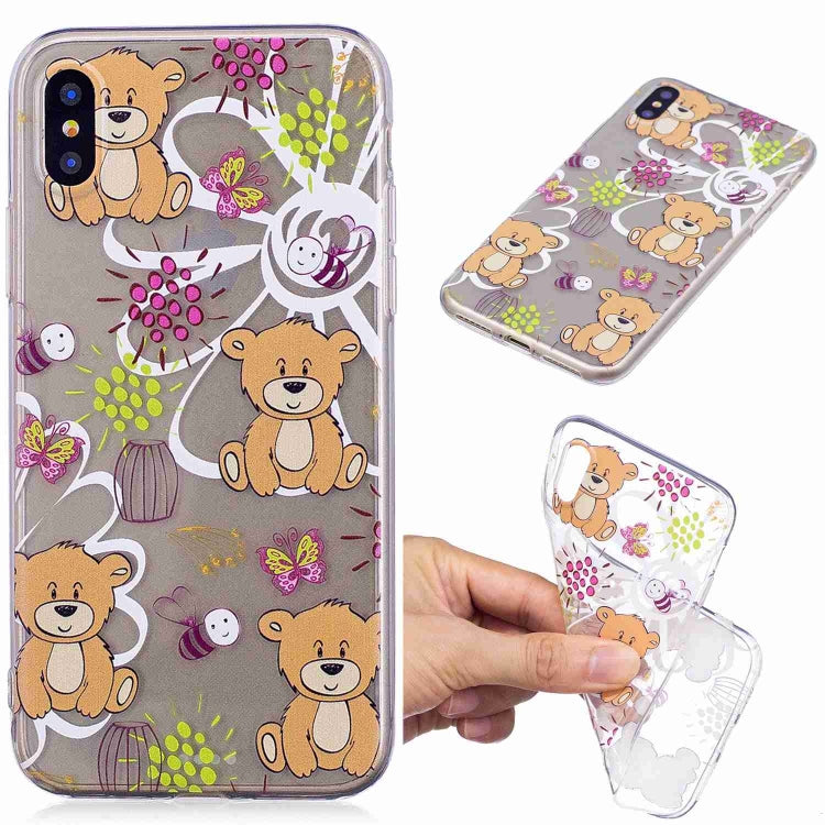 For iPhone X / XS Painted TPU Protective Case