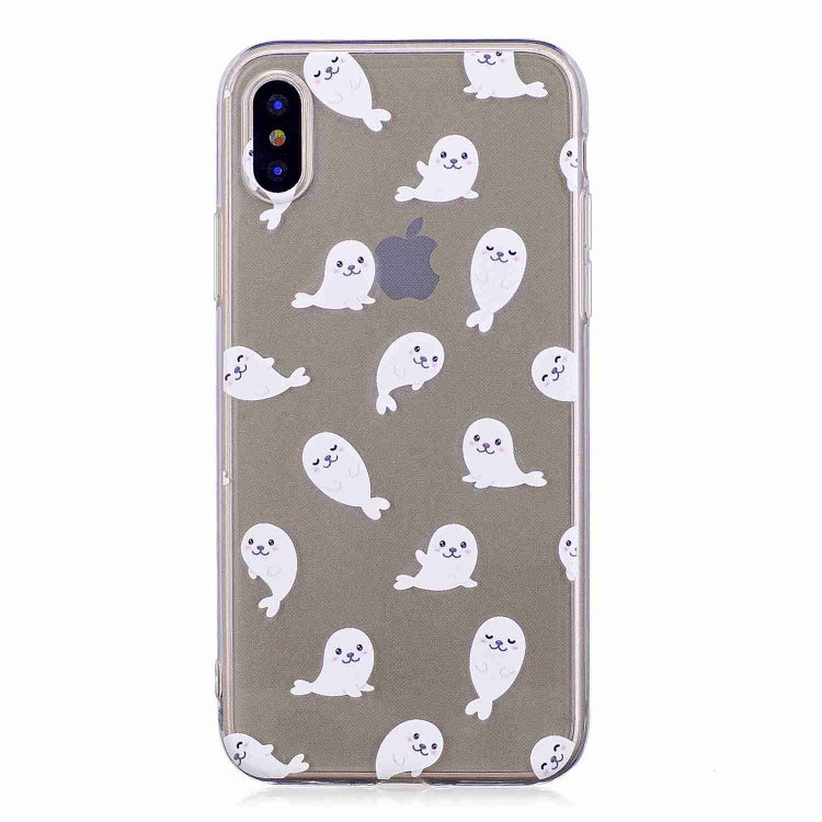 For iPhone X / XS Painted TPU Protective Case