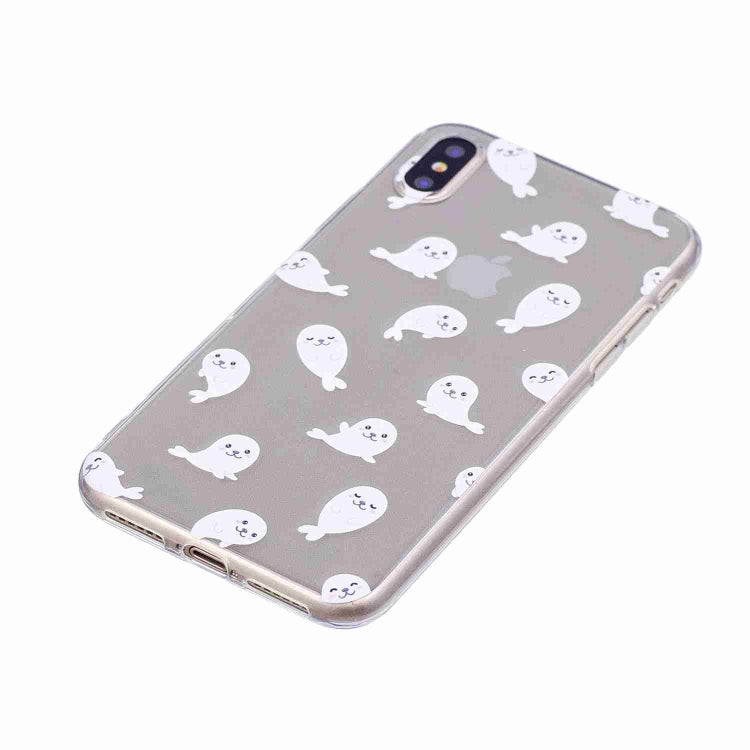 For iPhone X / XS Painted TPU Protective Case