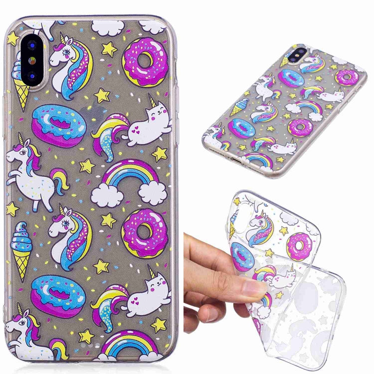 For iPhone X / XS Painted TPU Protective Case
