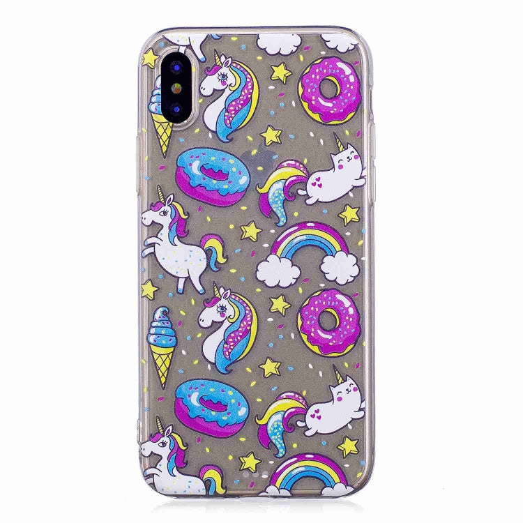 For iPhone X / XS Painted TPU Protective Case
