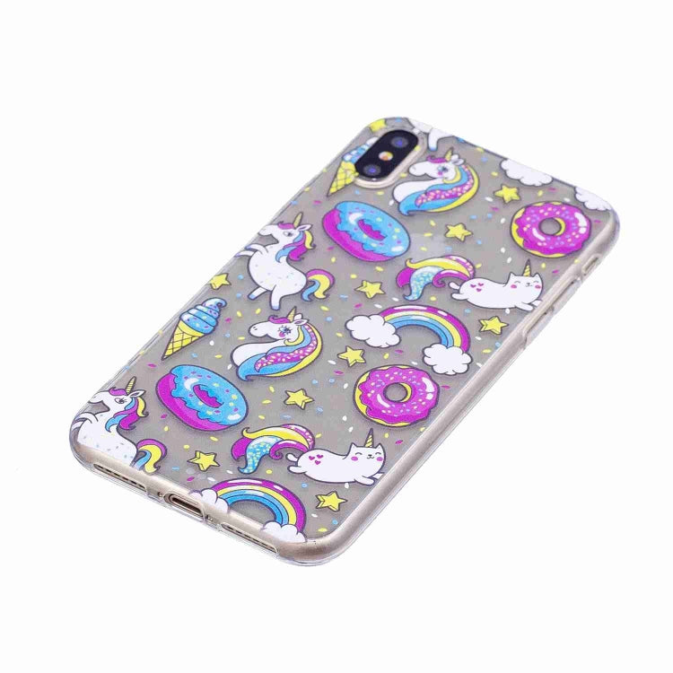 For iPhone X / XS Painted TPU Protective Case