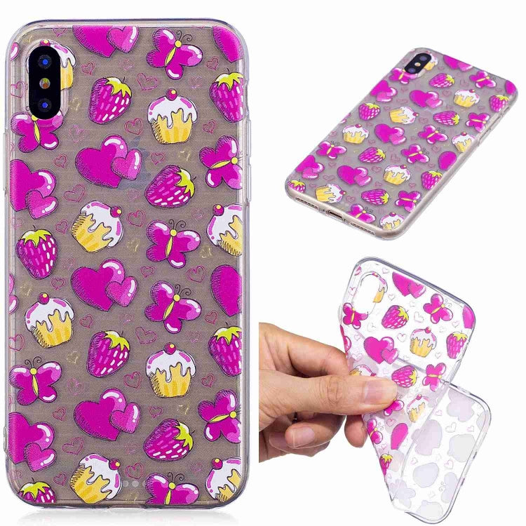For iPhone X / XS Painted TPU Protective Case