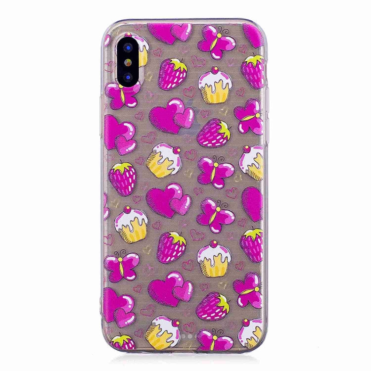 For iPhone X / XS Painted TPU Protective Case