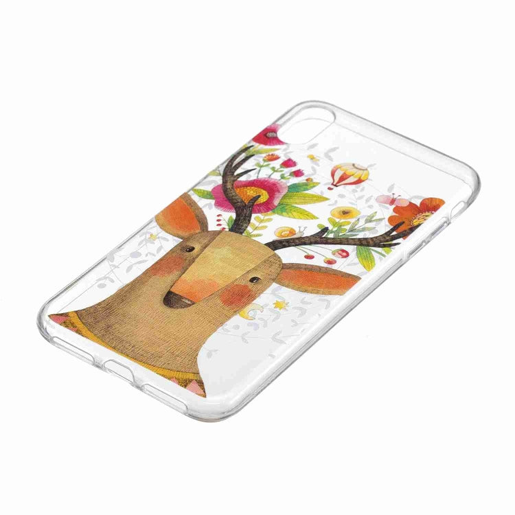 For iPhone XS Max Painted TPU Protective Case