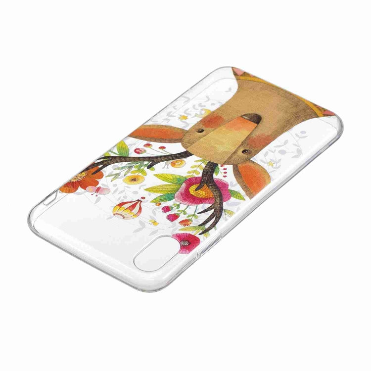 For iPhone XS Max Painted TPU Protective Case