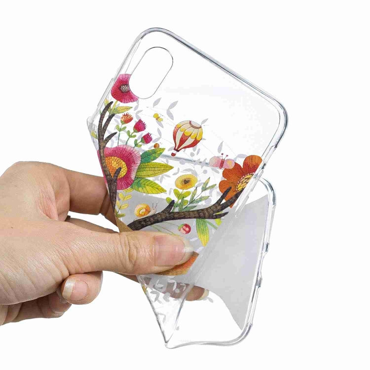 For iPhone XS Max Painted TPU Protective Case