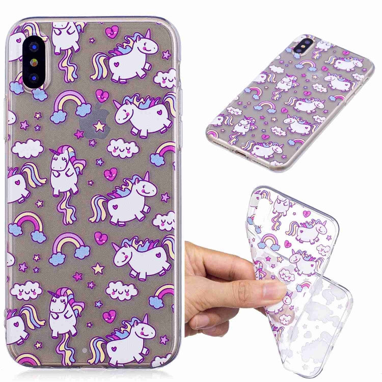 For iPhone XS Max Painted TPU Protective Case