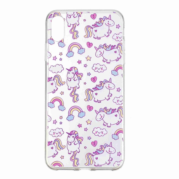 For iPhone XS Max Painted TPU Protective Case