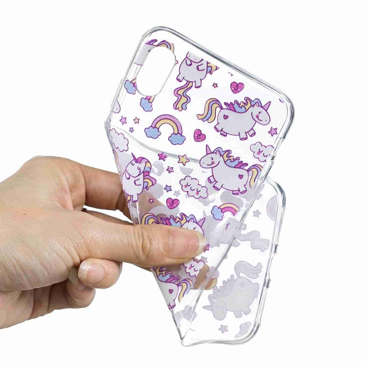 For iPhone XS Max Painted TPU Protective Case