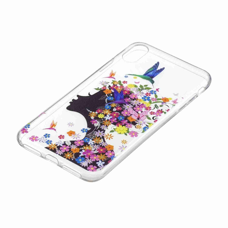 For iPhone XS Max Painted TPU Protective Case