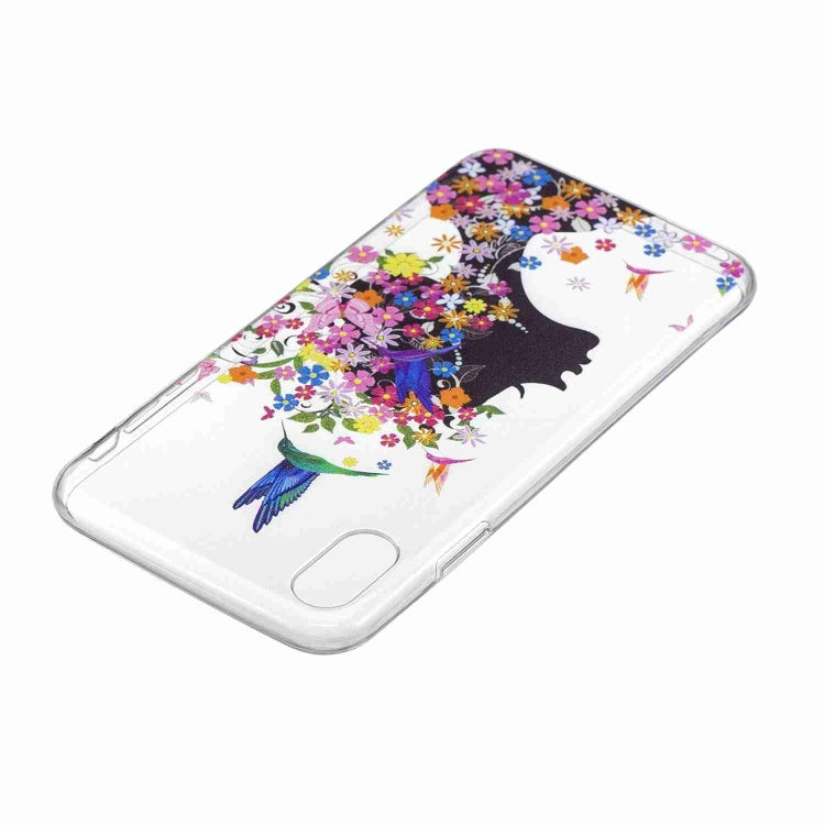 For iPhone XS Max Painted TPU Protective Case