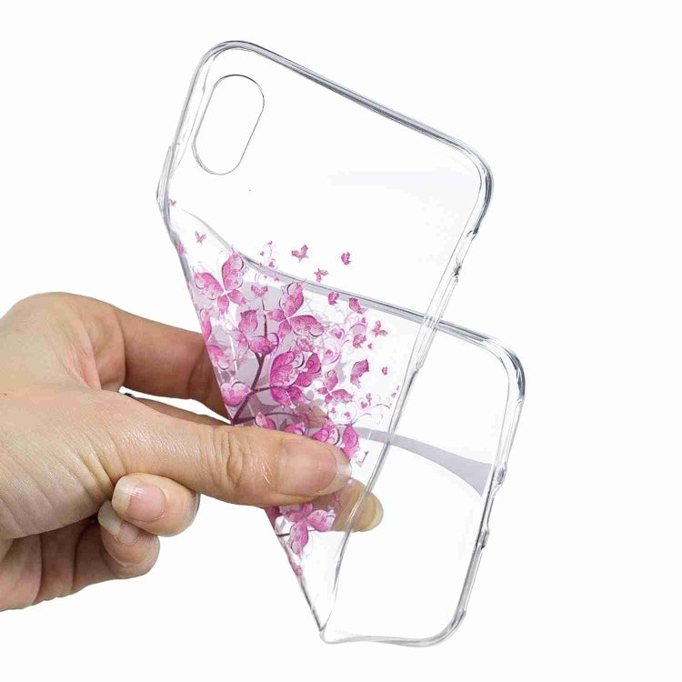 For iPhone XS Max Painted TPU Protective Case