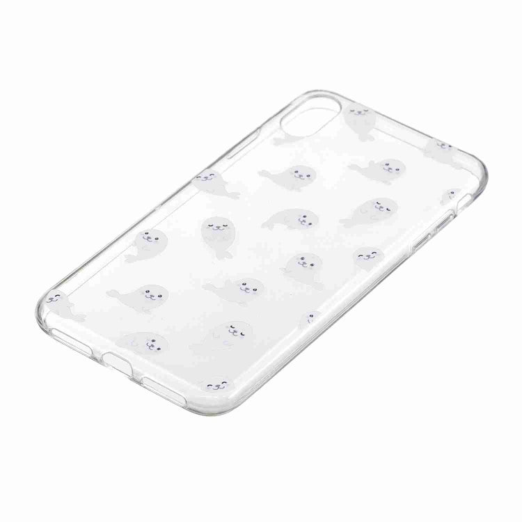 For iPhone XS Max Painted TPU Protective Case