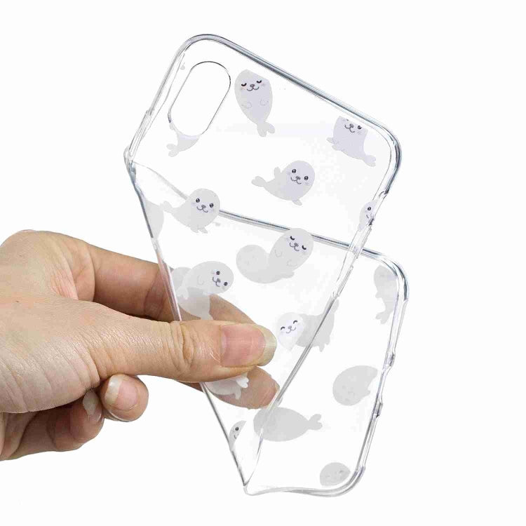 For iPhone XS Max Painted TPU Protective Case