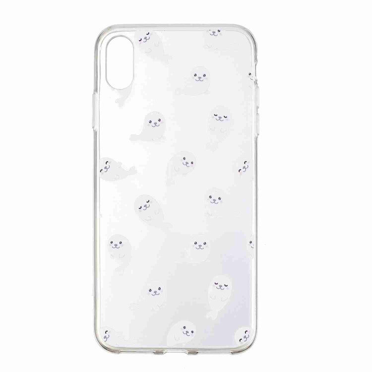 For iPhone XS Max Painted TPU Protective Case