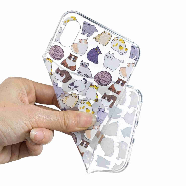 For iPhone XS Max Painted TPU Protective Case