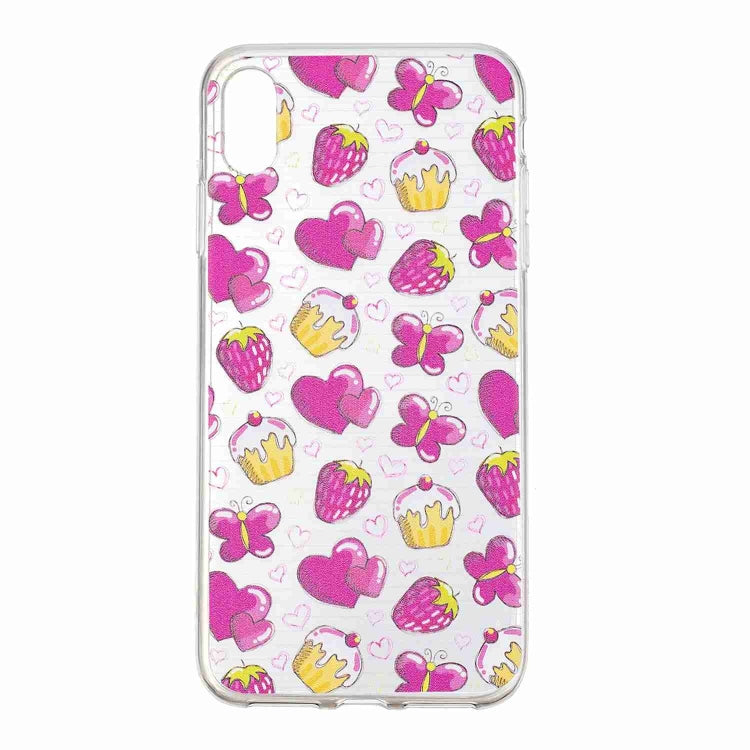 For iPhone XS Max Painted TPU Protective Case