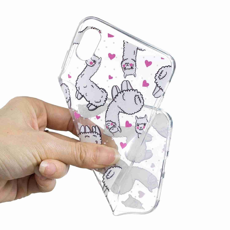 For iPhone XS Max Painted TPU Protective Case