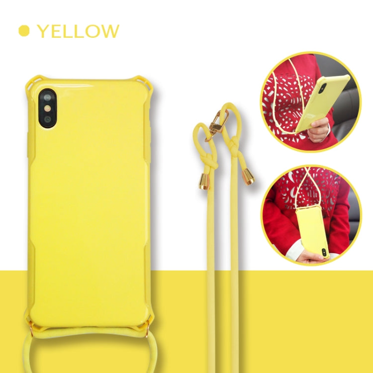 Colorful Candy Shockproof PET Back Cover+ TPU Frame Phone Protective Case With Lanyard Neck Strap Ropeï¼ˆAdjustable length: 113CMï¼‰ For iPhone 8 Plus & 7 Plus