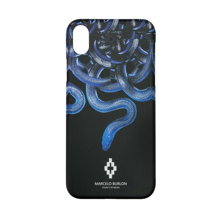 For iPhone XR Marcelo burlon hard plastic cover case