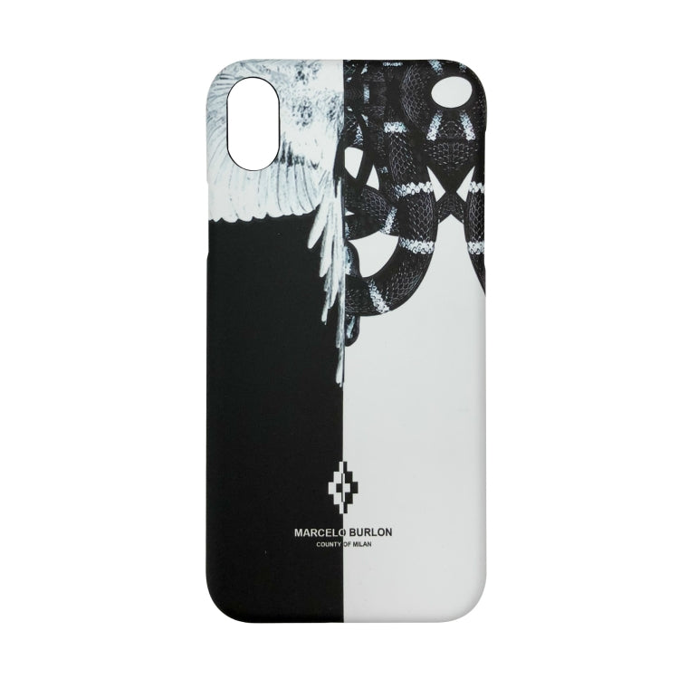 For iPhone XR Marcelo burlon hard plastic cover case