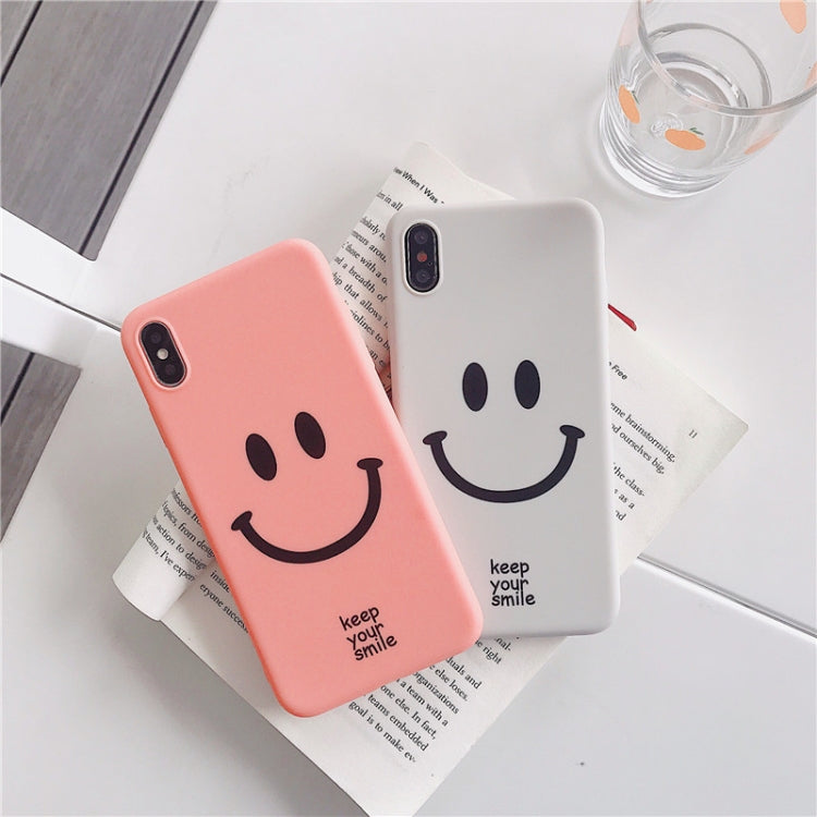 For iPhone XR Cute Cartoon Smiley Face TPU Protective Case