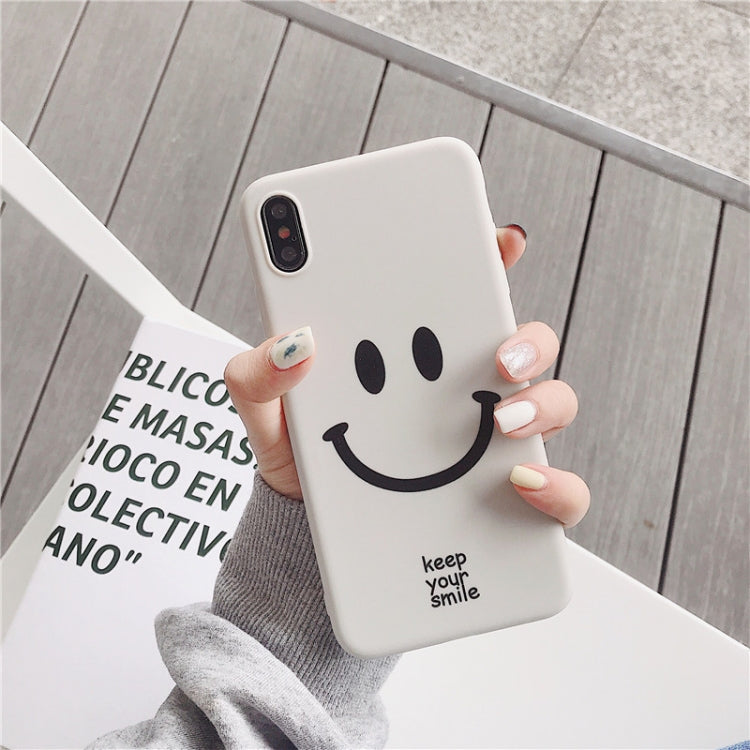 For iPhone XR Cute Cartoon Smiley Face TPU Protective Case