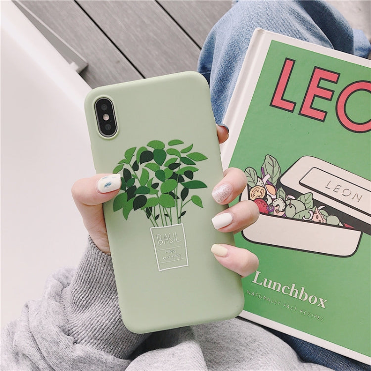 Green Flowers TPU Phone Case For iPhone SE 2020 & 8 & 7