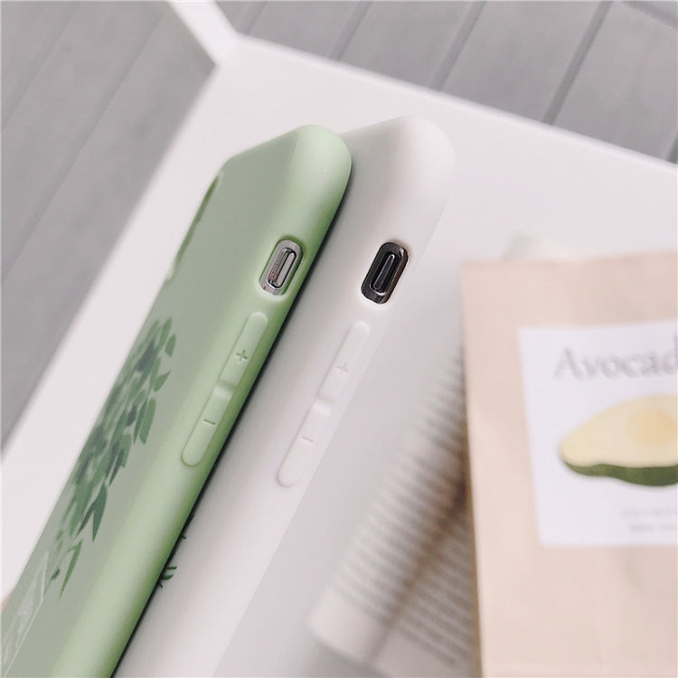 Green Flowers TPU Phone Case For iPhone 6 & 6s