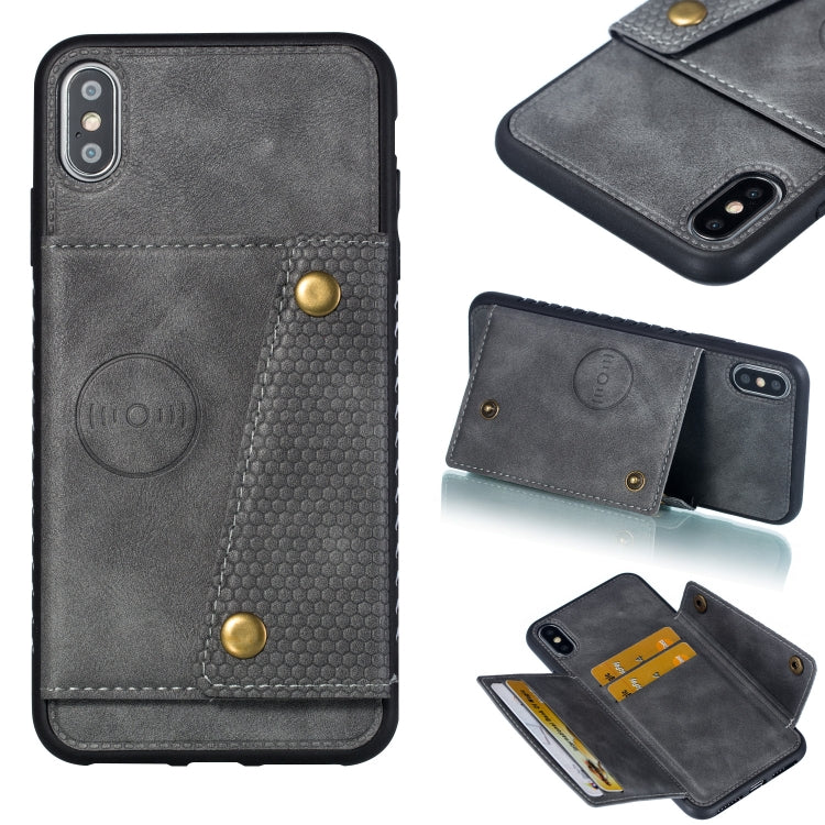 For iPhone XS Max Leather Protective Case