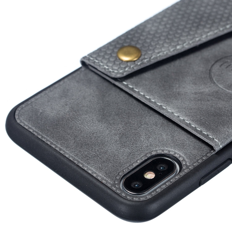 For iPhone XS Max Leather Protective Case
