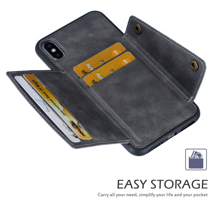 For iPhone XS Max Leather Protective Case