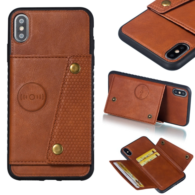 For iPhone XS Max Leather Protective Case