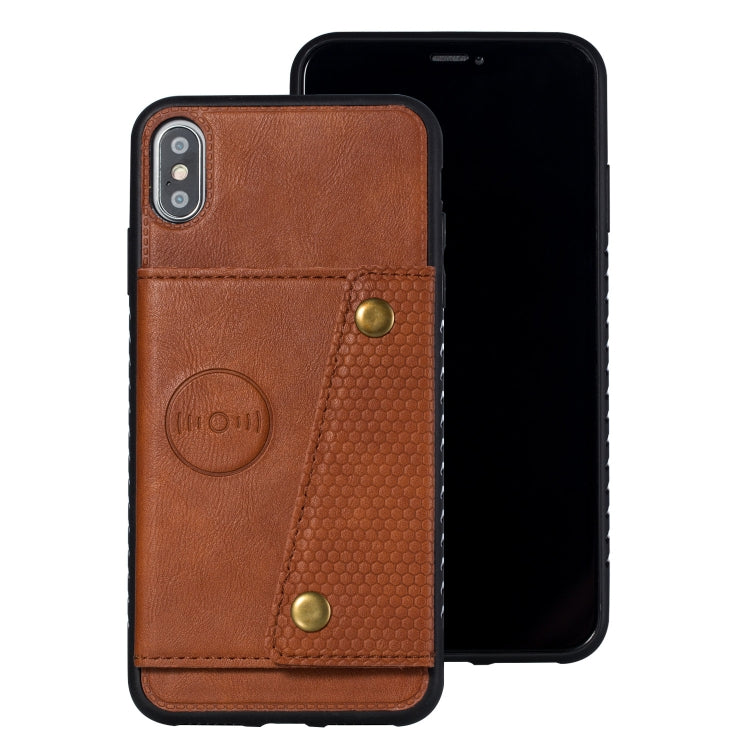 For iPhone XS Max Leather Protective Case